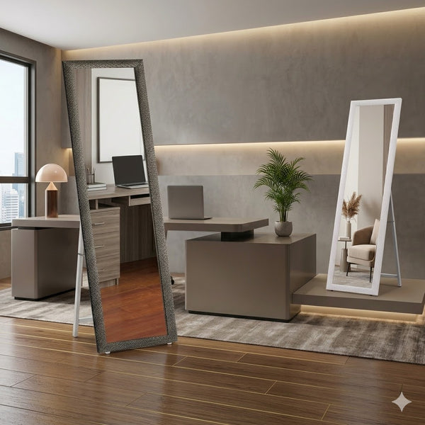 European Style Wood Full Length Floor Mirror