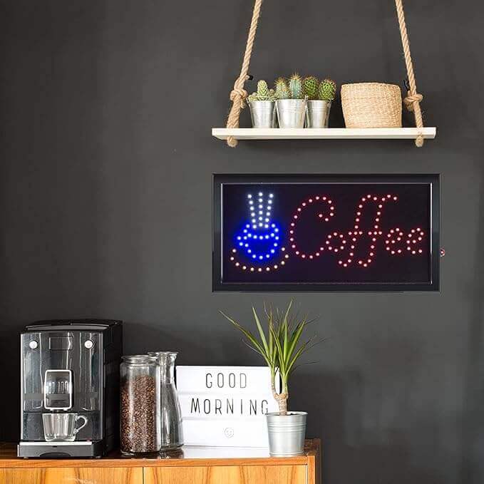 Coffee Rounting Acp Led Sign Design Neon Lights Led Animated Coffee Sign – Perfect Dealz
