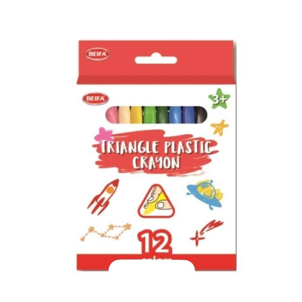 Triangular Crayon Set 12 Bright Colours image 0