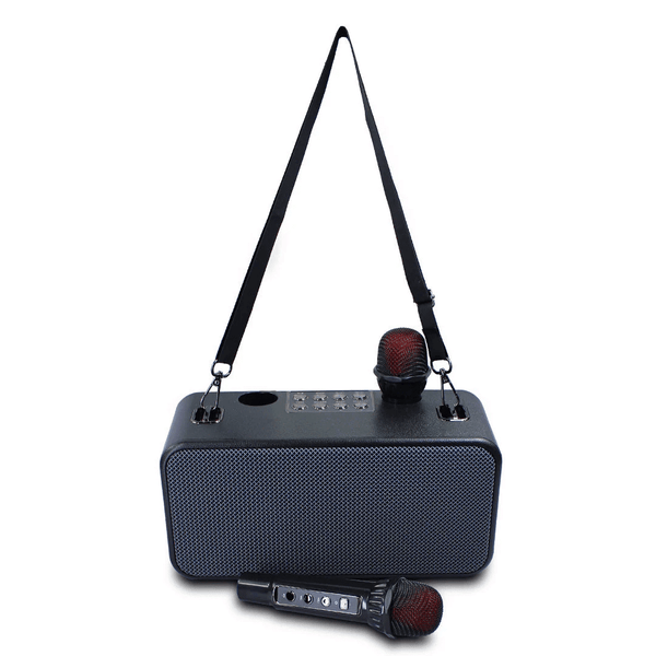 Perfect Dealz Retro Bluetooth Karaoke Speaker with Dual Microphones