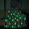 Perfect Dealz Glow in The Dark Unicorn Colorful Throw Blanket