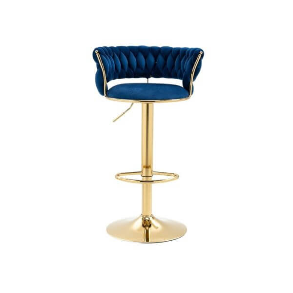 Velvet Swivel Luxury Bar Stool image 7