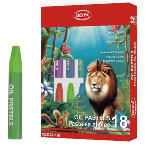 7cm Oil Pastel Set 18 Vibrant Colours