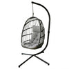 Steel Frame Hanging Egg Chair with plush cushions, perfect for indoor or outdoor relaxation.