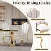 White Upholstered High Back Dining Chair