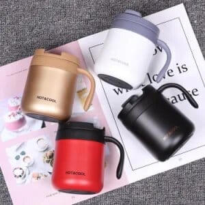 Stainless Steel Leak Proof Vacuum Coffee Mug with Handle image 2