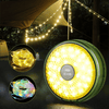 3 Modes Portable Camping String Lights illuminating a campsite, showcasing portable lighting options and flexibility for outdoor adventures.