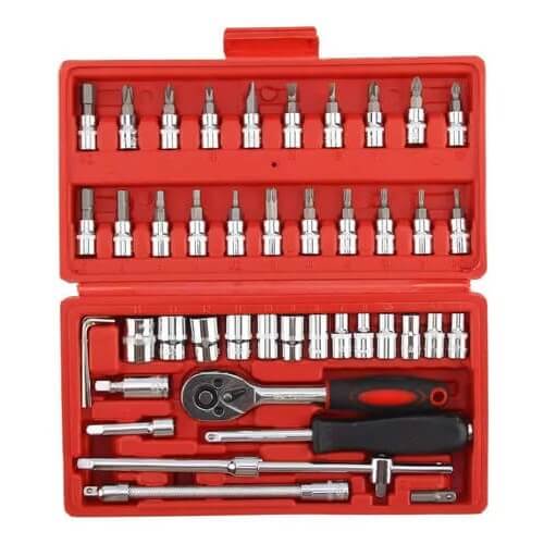 46pcs 1/4-Inch Driven Socket Set image 0
