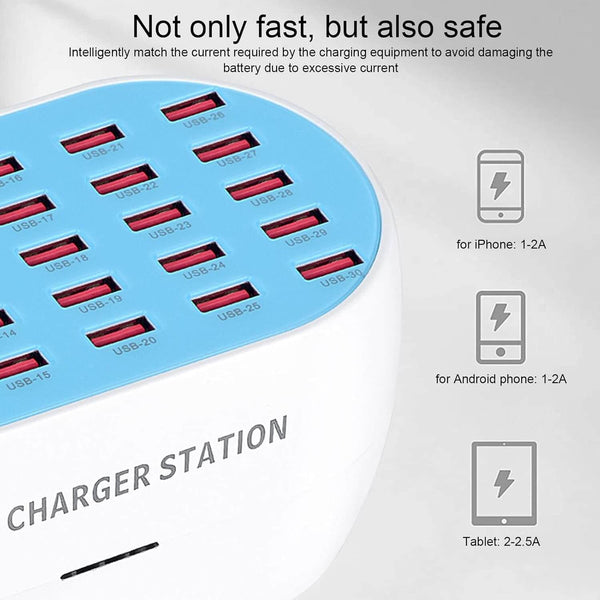 Perfect Dealz 30-Port Smart USB Charging Station