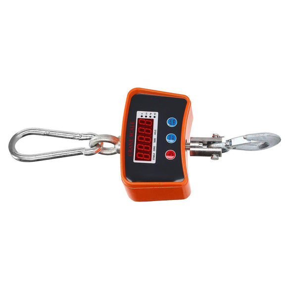 5 Ton Heavy Duty Industrial Hanging Scale with digital display and hook for weighing heavy loads.