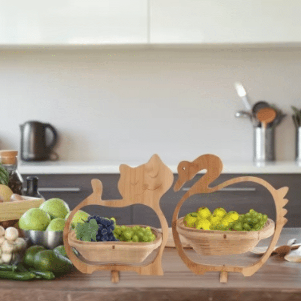 Perfect Dealz Bamboo Foldable Fruit Basket