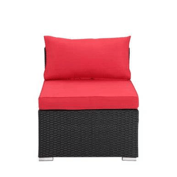 7 Piece Red Corner Patio Lounge Set image 3