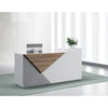 Perfect Dealz Prism White Reception Counter Desk
