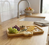 Bamboo 3 Section Rectangular Breakfast Serving Plate