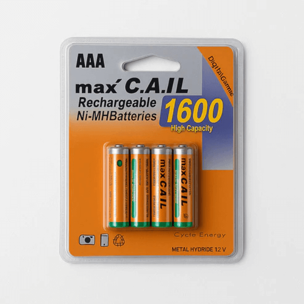 AAA 1600mAh 1.2V Rechargeable Ni-MH Batteries image 0