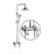 Round Shower Head with Offset Handle Set image 0