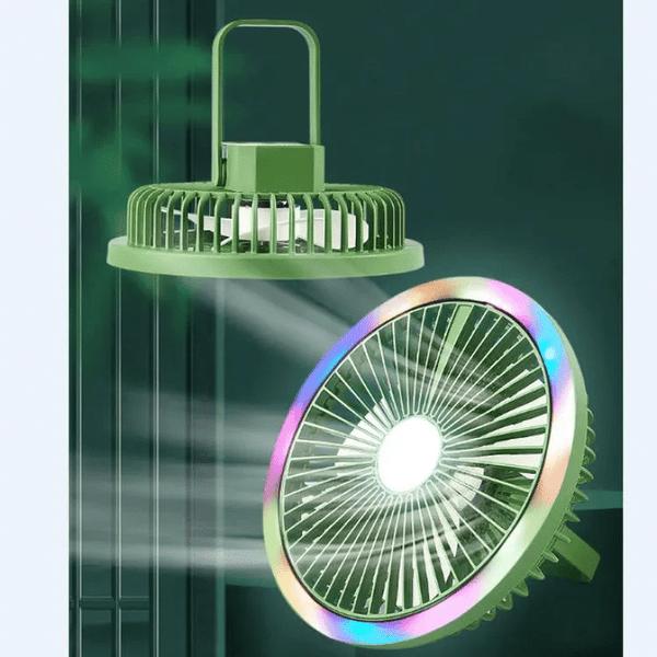 Perfect Dealz 2-in-1 Portable Fan with Built-In LED Light