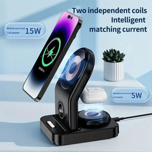 15W 3-in-1 Fast Wireless Charging Station image 4