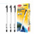 Office Semi-Gel Pen 0.7 pack of three pens beside box, ideal for smooth writing experience.