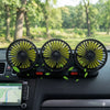 Universal Car Cooling Fan with Dual Head Rotatable Adjustment