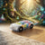 Transparent Gear Racing Car Toy with Visible Moving Gears in a whimsical forest setting.
