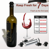 Perfect Dealz Wine Saver Vacuum Pump Set with 4 Reusable Stoppers