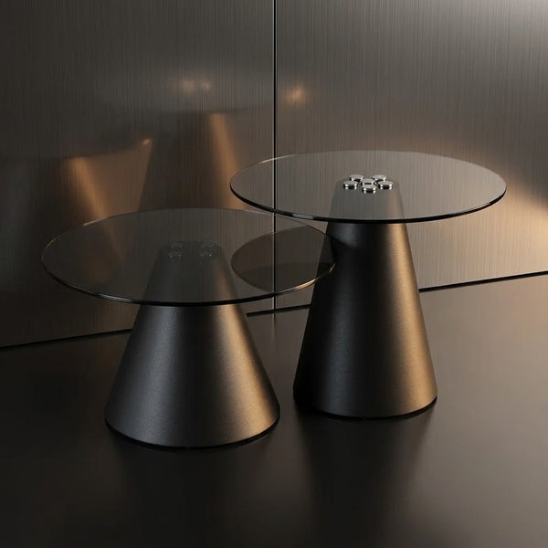 Round Nesting Coffee Table Set