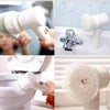 5 in 1 Electric Magic Brush demonstrating its versatility on various surfaces and household tasks.