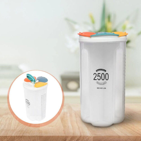 Perfect Dealz 4 Compartment Plastic Cereal Dispenser Jar