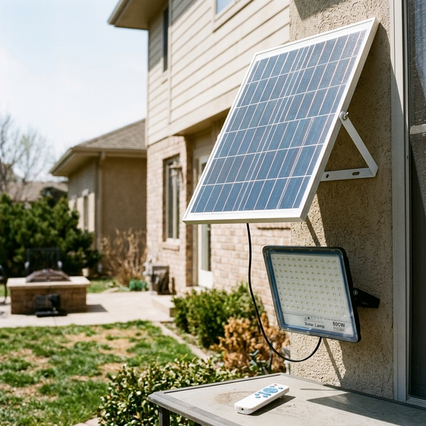 800W Outdoor Solar LED Flood Light Fixture