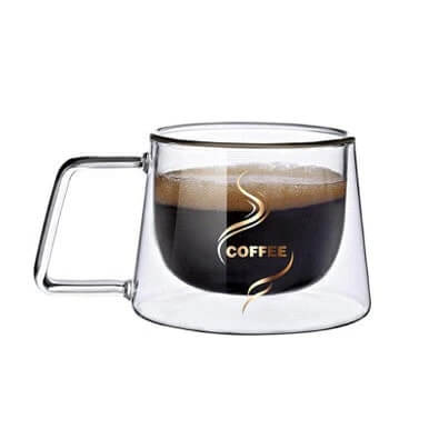 Perfect Dealz Double Walled Glass Coffee Mug