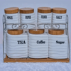 Perfect Dealz Set of 7 Canisters with Bamboo Base