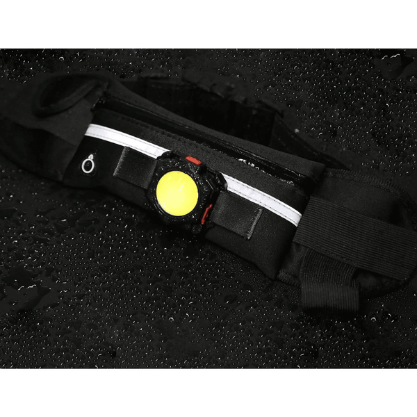 3-in-1 Rechargeable LED Utility Headlamp featuring a yellow LED light on a black adjustable band.