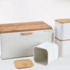 Perfect Dealz Elegant Wooden Bread Box with Matching Canisters