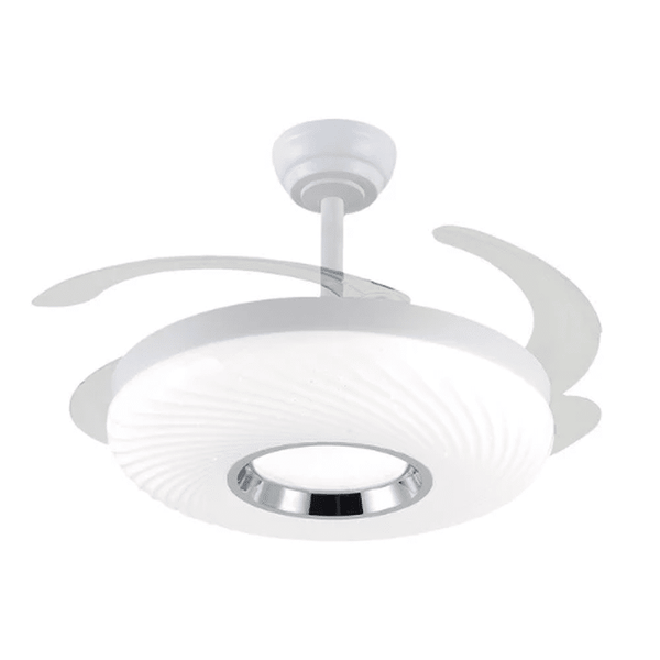 Modern White LED Ceiling Fan Light image 1