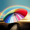 Long Handle Rainbow Umbrella image 1
