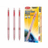 12 pcs Semi-Gel Ink Pen 0.7 Red with three pens displayed alongside their packaging.