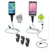 4 in 1 Flexible Charger Dock Stand with cables for iOS and Android devices.