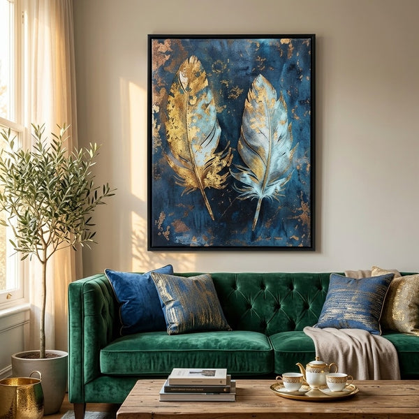 Framed Abstract Canvas Wall Art Piece