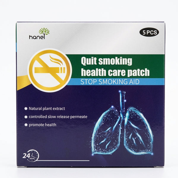 Herbal Anti-Smoking Patches box showing quit smoking health care patch with natural plant extract for cravings.