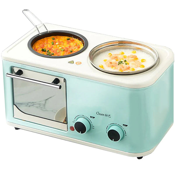 Multifunctional Breakfast Machine with stir-fry, steam, boil, and toast functionality for quick and easy breakfast preparation.