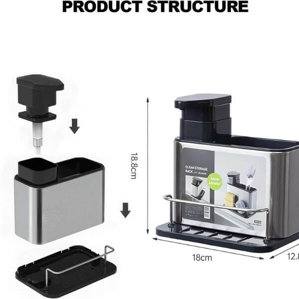Perfect Dealz Kitchen Sink Caddy with Washing Liquid Holder