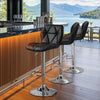 White Shell Bar Stool with Gas Lift and Chrome Base