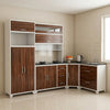 Multi-Piece Modular Kitchen Unit in a Brown and White Finish