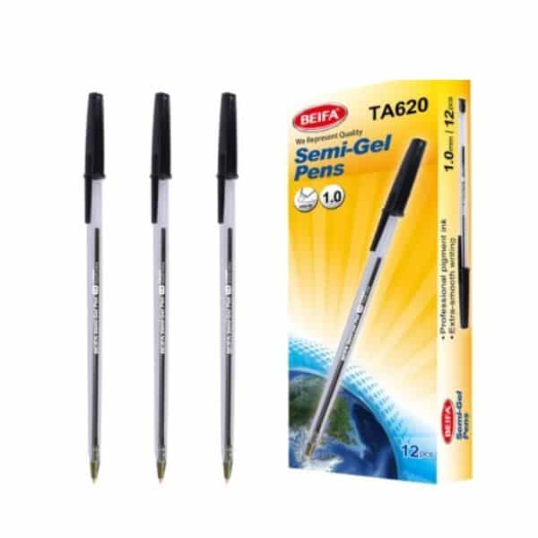 Cone Tip 0.1MM Semi-Gel Pens (Black) image 0