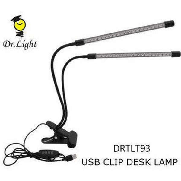 10W LED USB Lamp Clip Desk for Plants with adjustable arms for indoor gardening and desk use.