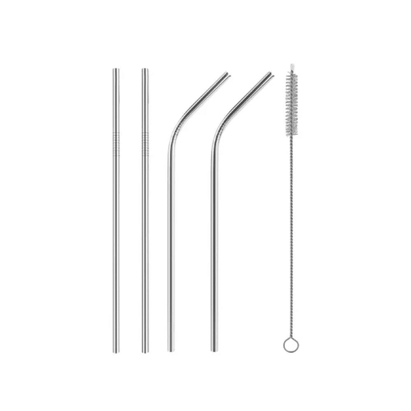 Perfect Dealz 4 Stainless Steel Straws with Brush