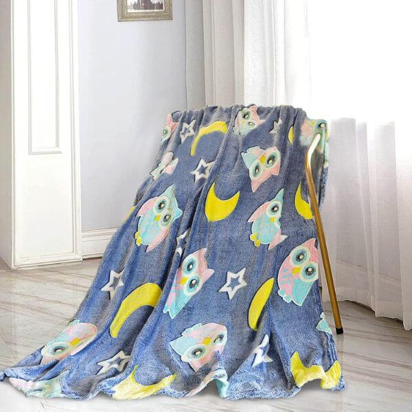 Perfect Dealz Glow in The Dark Owl Throw Blanket
