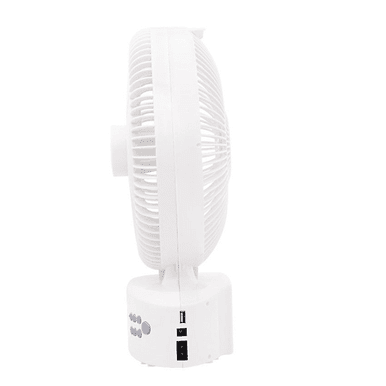 Perfect Dealz Solar-Powered Fan with Bluetooth Speaker & LED Light