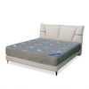 Modern Upholstered Bed Frame with a stylish headboard and mattress, showcasing contemporary design for a chic bedroom.